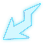 Blue Glowing Arrow Pointing Down Around Video Player